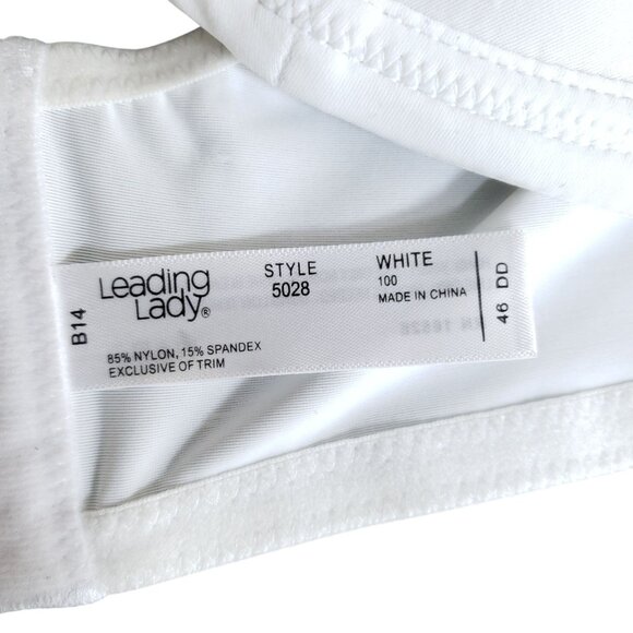 Leading Lady Seamless Full Figure 46DD Padded Underwire T-Shirt Bra White - Picture 4 of 6